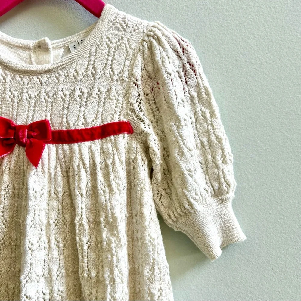 Janie And Jack Baby Shimmer Sweater Dress, Size 6-12 Months